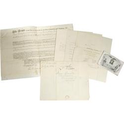 Lot of 7 Signatures by Monroe's Administration