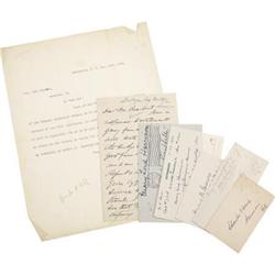 5 Autographs Associated w/ Benjamin Harrison