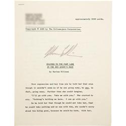 Harlan Ellison Signed Manuscript