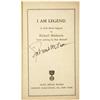 Image 1 : Richard Matheson Signed: I Am Legend.