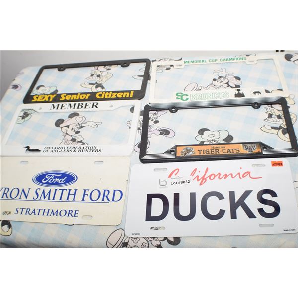 VANITY LICENSE PLATE LOT / SPORTS ETC /