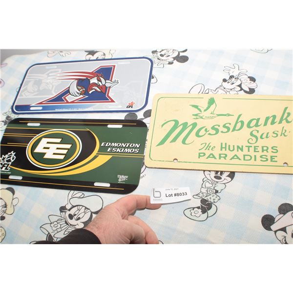 VANITY LICENSE PLATE LOT / SPORTS ETC /