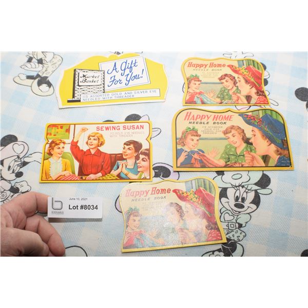 ANTIQUE NEEDLE BOOK LOT