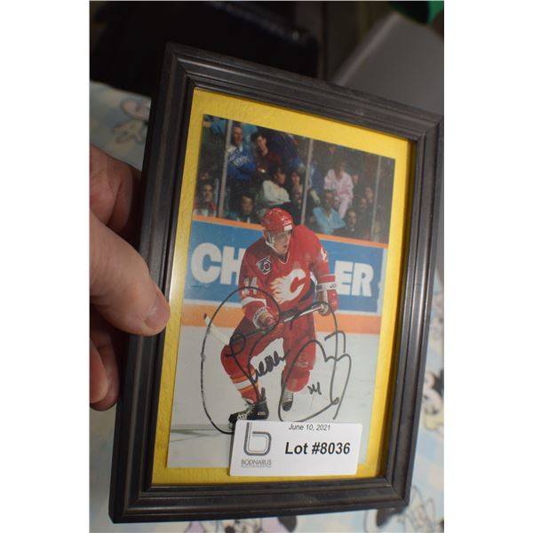 SIGNED THEREON FLEURY HOCKEY CARD
