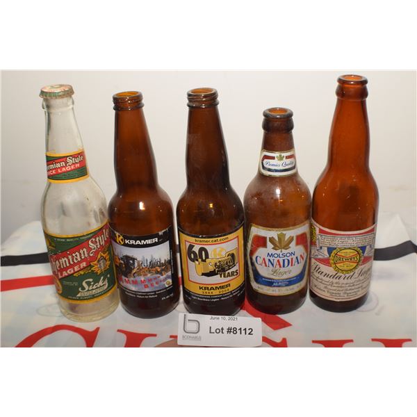 5 BEER BOTTLE LOT