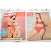 Image 1 : 1940s SEE AND GLANCE MAGAZINES / COVER TEAR / BIKINI  / KKK / HITLER