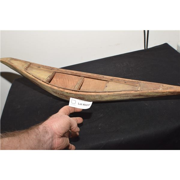 ANTIQUE HAND CARVED WOODEN BOAT