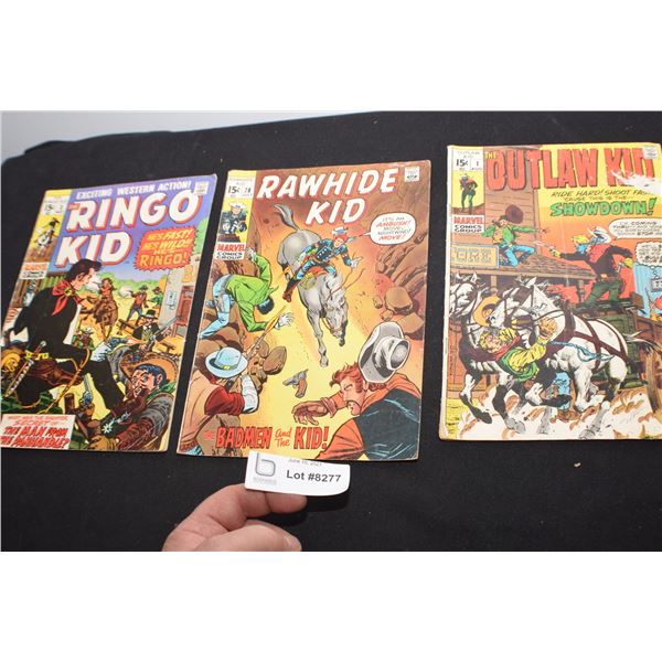 RAWHIDE ,OUTLAW AND RINGO THE KID WESTERN COMIC BOOKS