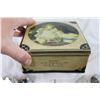 Image 2 : Antique Tin Box (British) Contains Antique Sewing Articles Plus Misc