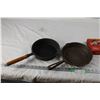 Image 2 : 2 Cast Iron Pans One is 8" Plus Cast Iron Smoker Box (new)