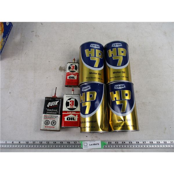 Coop HD7 5 Empty Cans Plus Penetrating Oil Tins