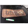Image 1 : Vintage Detour Sign Heavy Gauge Metal