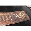 Image 2 : Vintage Detour Sign Heavy Gauge Metal