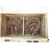 Image 1 : Wooden Box Full of Vintage Horseshoes