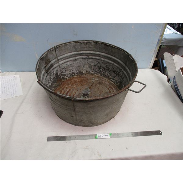 Round Galvanized Wash Tub