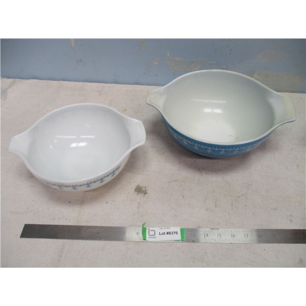 Two Larger Pyrex Bowls