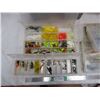 Image 2 : Plastic Storage Tote With Large Assorted Fishing Tackle