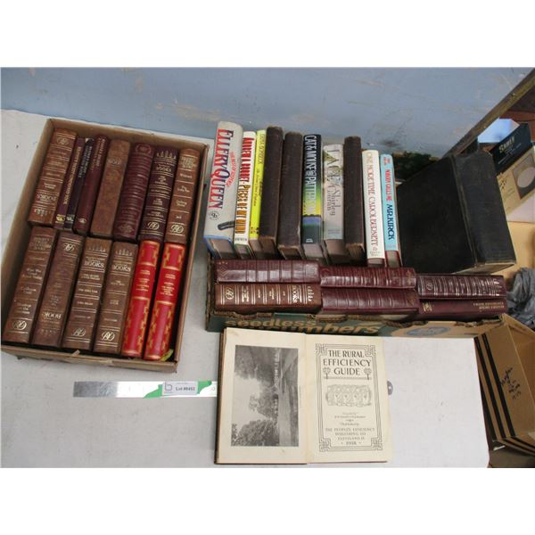 Two Boxes of Readers Digest Storybooks and Vintage Home Books