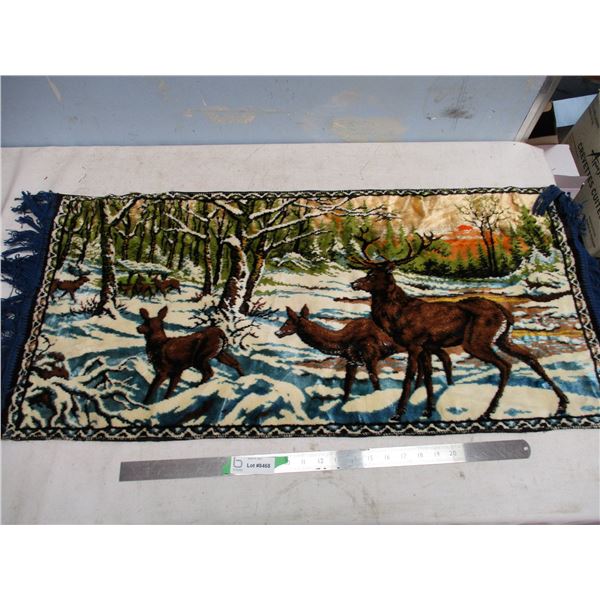 Woodland Deer Tapestry 19  x 40  With Tassles