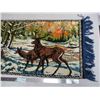 Image 3 : Woodland Deer Tapestry 19" x 40" With Tassles