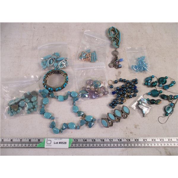 Costume Jewelry Lot - Blue Stones