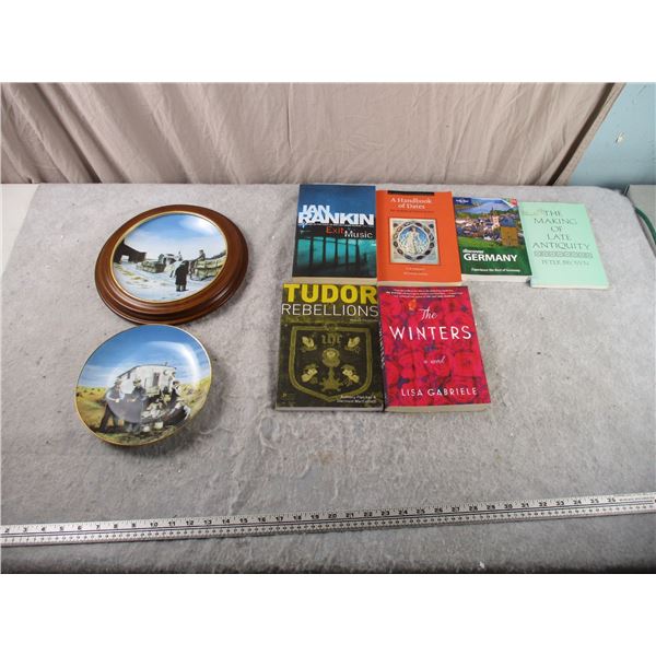 2 Collector Plates Plus Misc Books