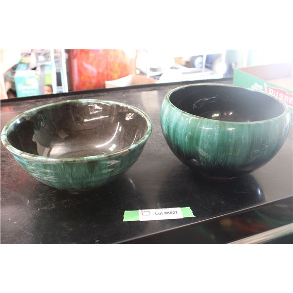 (2X THE MONEY) 2 Large Bowls Blue Mountain Pottery One Has A Chip In It