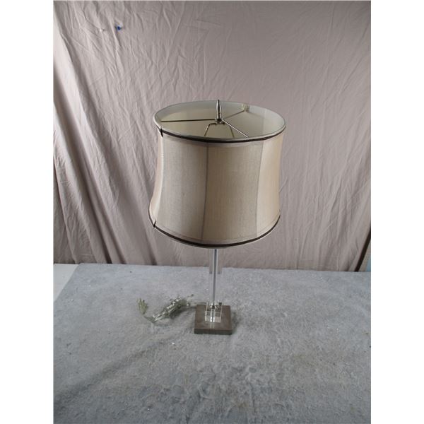 Glass looking Lamp + Shade - working 26  Tall