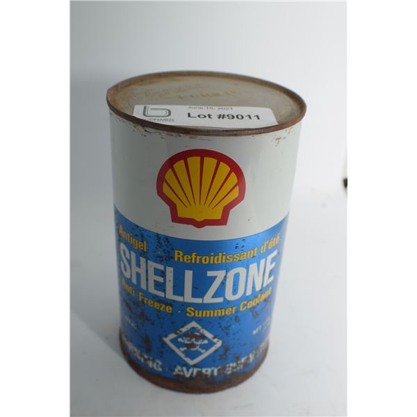 ANTIQUE FULL IMPERIAL QUART ..........SHELL ZONE ANTI FREEZE