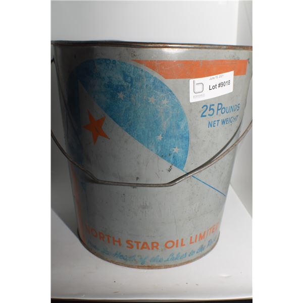 ANTIQUE NORTH STAR OIL PAIL