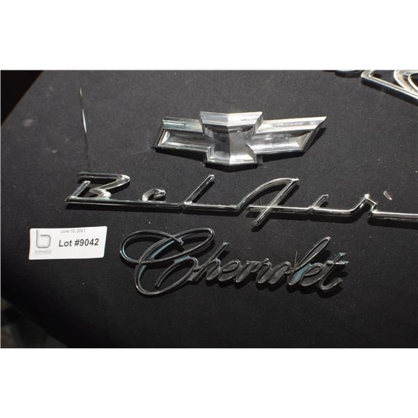ANTIQUE SCRIPT EMBLEM LOT ---CHEVROLET