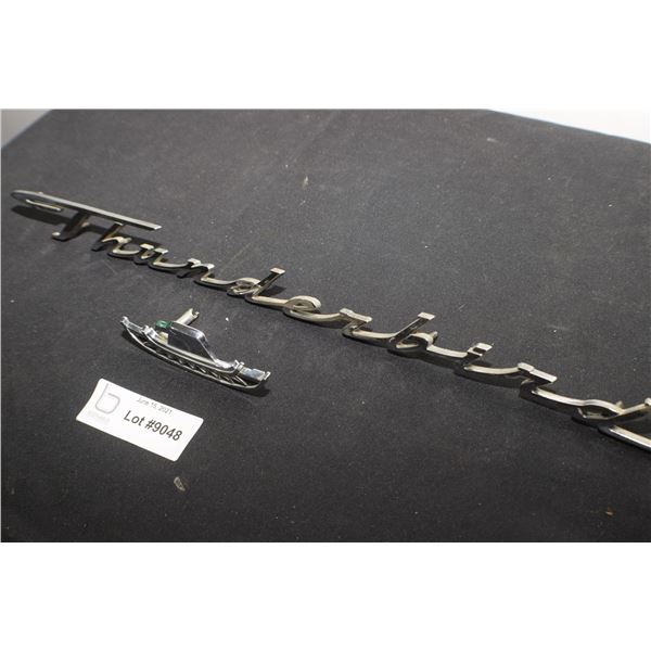 ANTIQUE SCRIPT EMBLEM LOT ---  FORD THUNDERBIRD