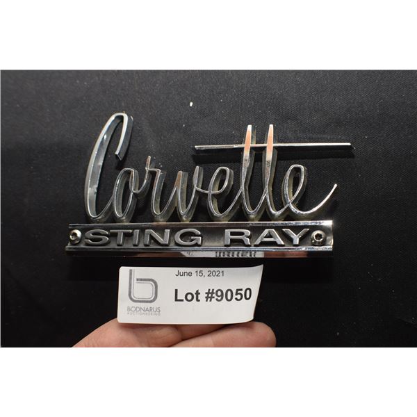 ANTIQUE SCRIPT EMBLEM LOT -  CORVETTE STINGRAY