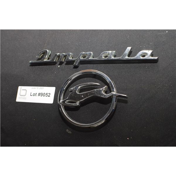 ANTIQUE SCRIPT EMBLEM LOT -  CHEV IMPALA