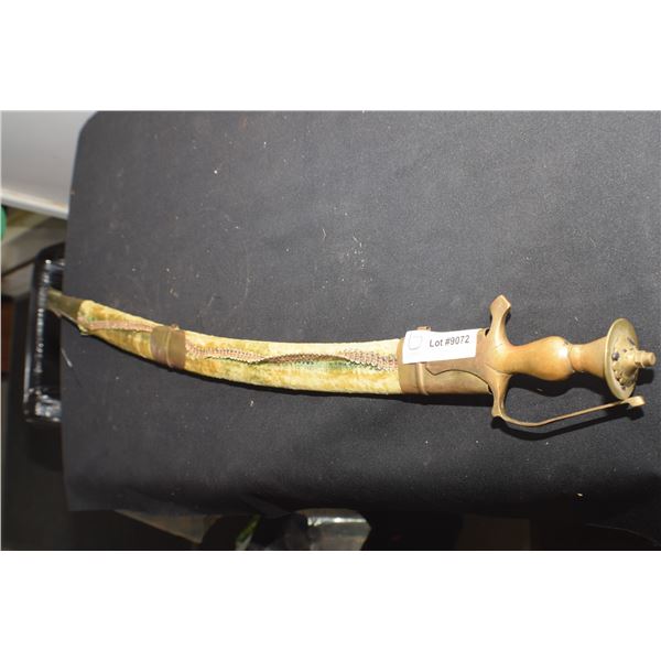 INDIA ANTIQUE SWORD, DAMAGED SHEATH