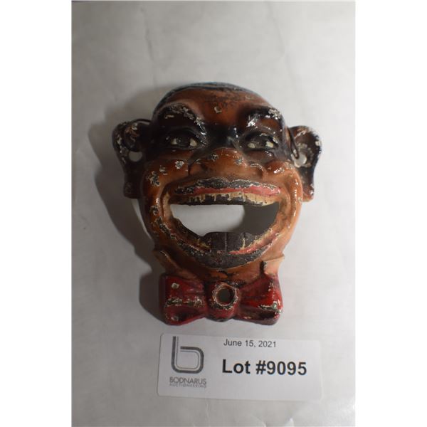 BLACK AMERICANA ANTIQUE WALL BOTTLE OPENER ,