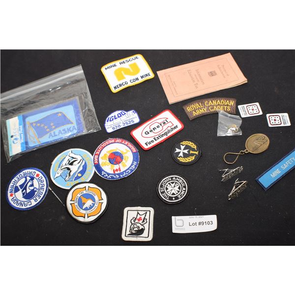 PATCHES, MINING PINS , NWT ETC