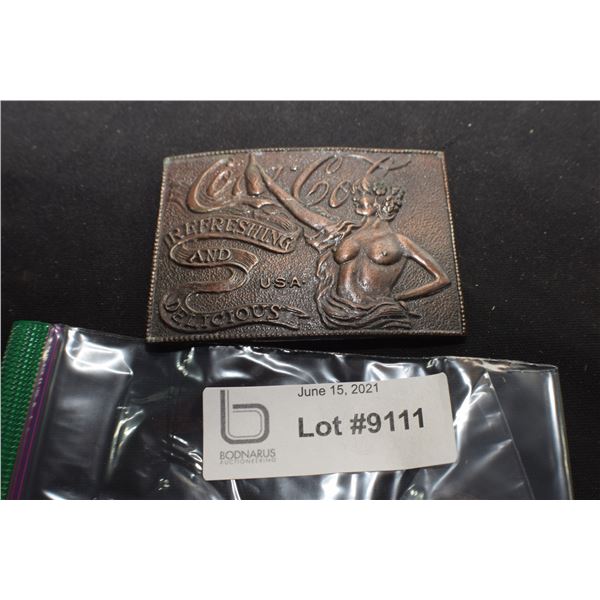 VINTAGE COCA COLA NUDE LADY BELT BUCKLE