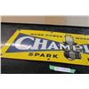 Image 3 : Champion Spark Plug Enamel Sign 30" x 14"