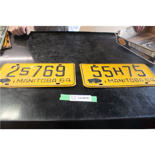 (2X THE MONEY) 1964 Manitoba Licence Plates