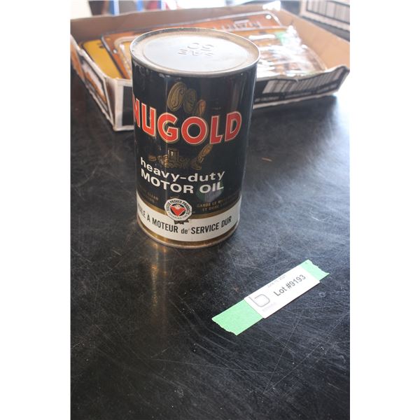 Nugold Heavy Duty Motor Oil Tin Can (Full)