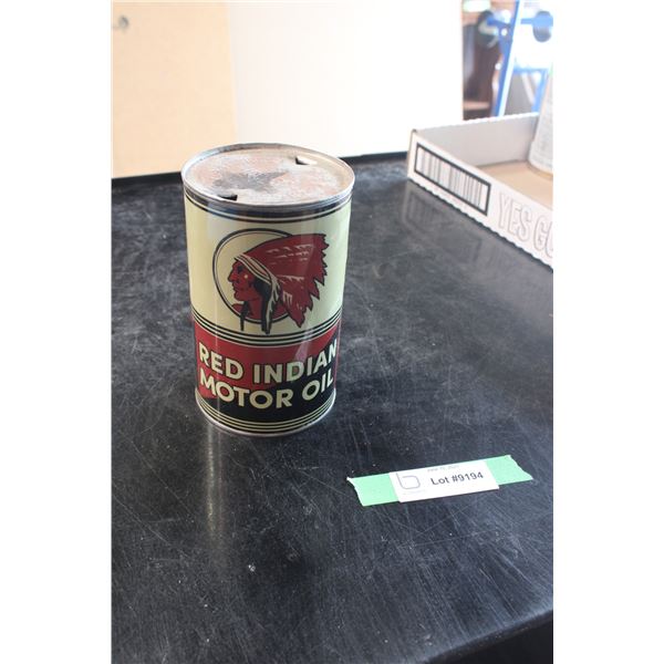 Red Indian Motor Oil Can