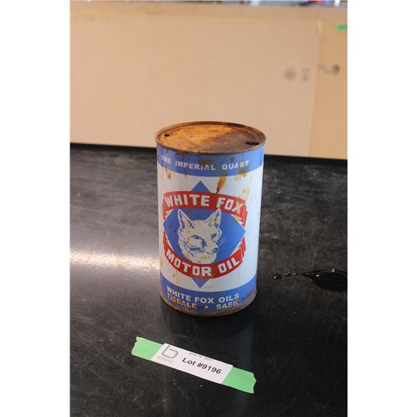 White Fox Motor Oil Can