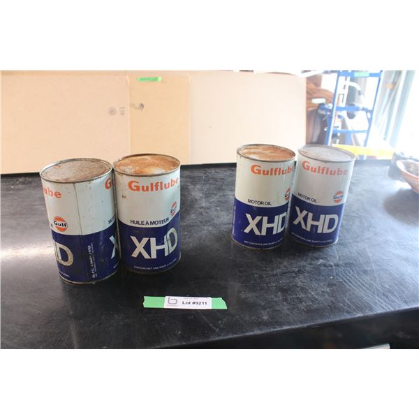 (2X THE MONEY) Gulflube XHD Tins (4 Full Tins)