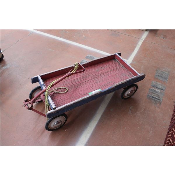Kids Wooden Wagon 33" x 16"