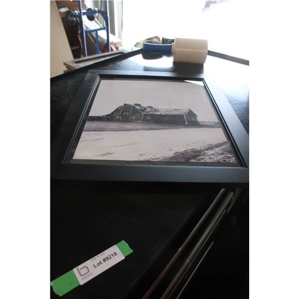 Farm Yard Barn Picture in Frame