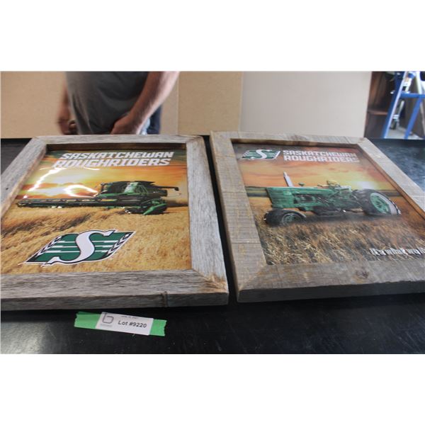 Sask Roughriders Tin Framed Pictures in Frames