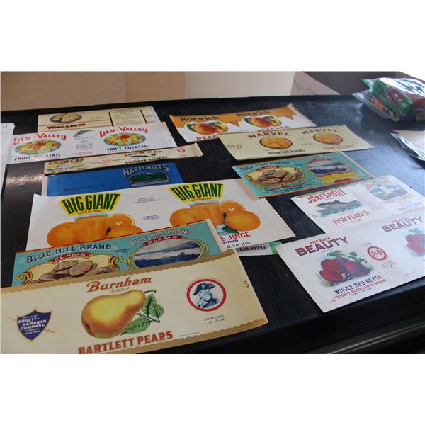 (2X THE MONEY) Advertising Fruit Labels and Seafood