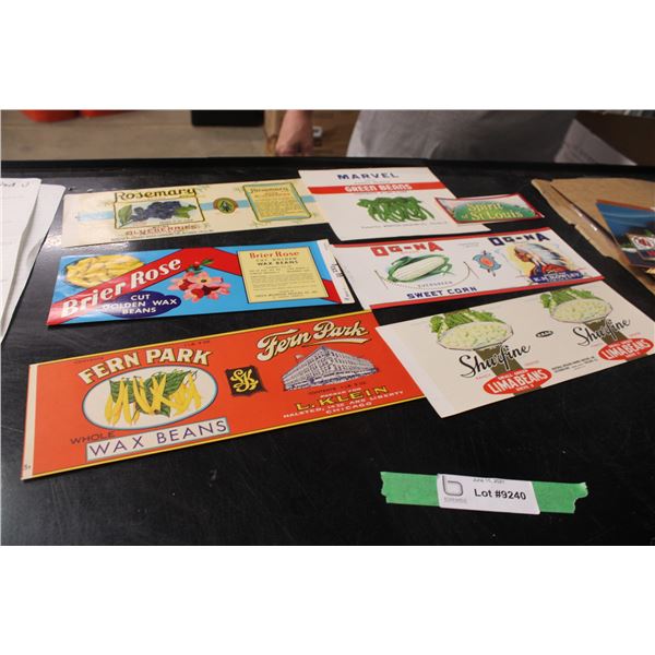 Vegetable Advertising Labels