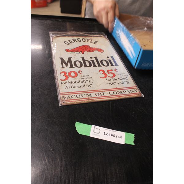 Tin Mobiloil Gargoyle Sign